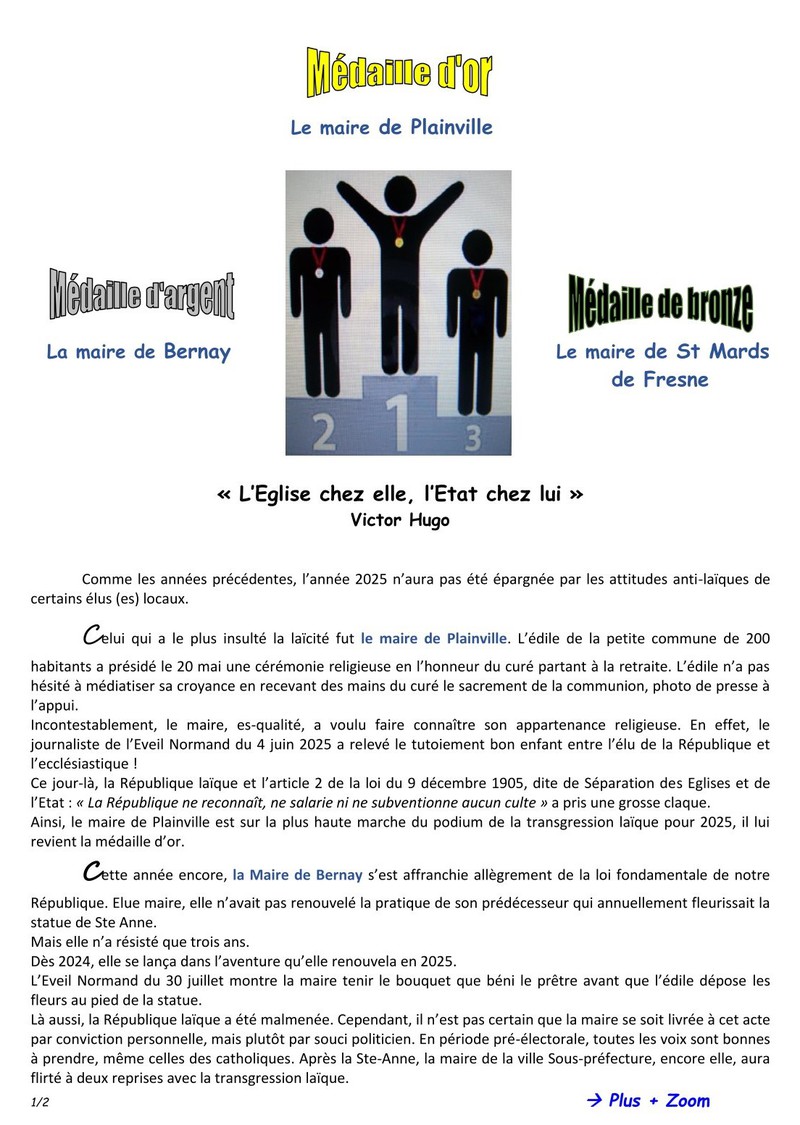 Prix de la transgression la�que 2025